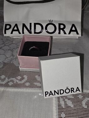 Pandora Silver Ring with Clear Stones